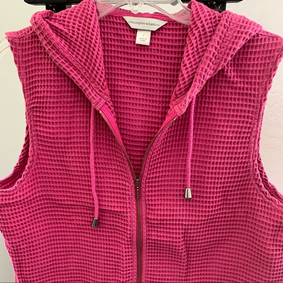 Christopher & Banks Waffle Fabric Vest - Picture 3 of 3